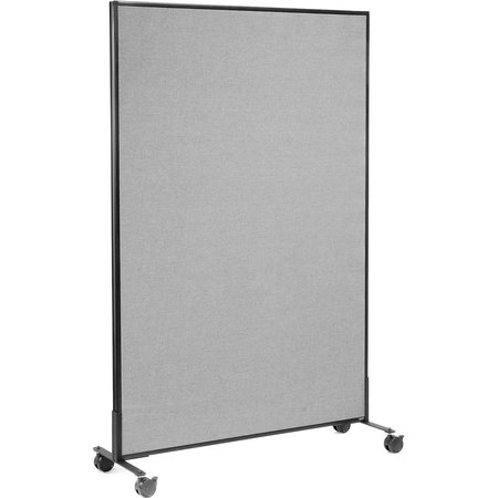 GLOBAL INDUSTRIAL 48-1/4W x 99H Mobile Office Partition Panel, Gray 695789MGY